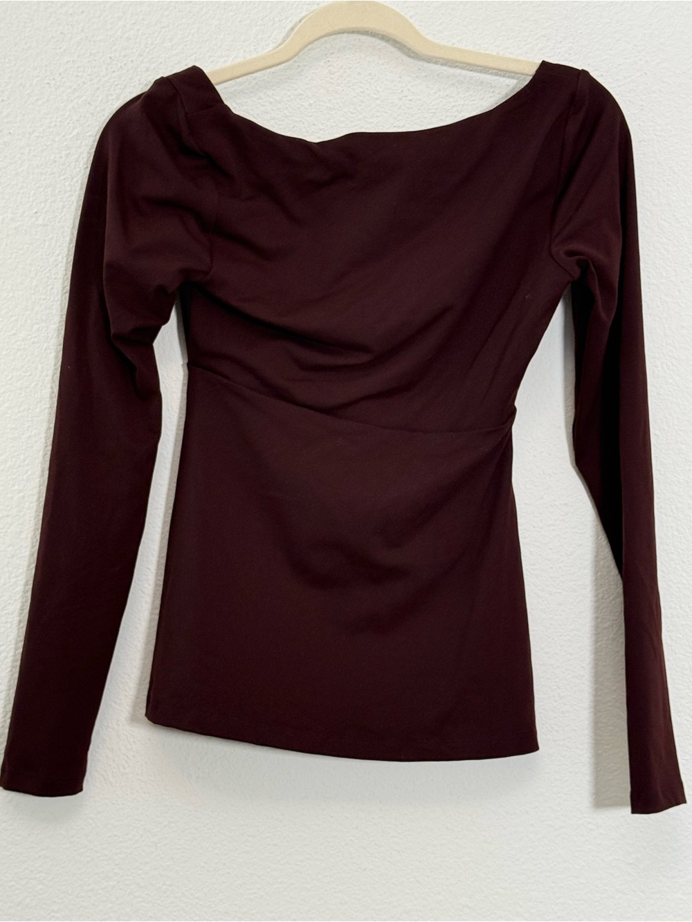 Susana‎ Monaco Shiraz Square Neck Cutout Long Sleeve Top Bodycon Minimalist M - Picture 3 of 8